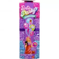 Кукла Barbie "Party Unboxed" серии "Бьюти-вечеринка" в розово-красных тонах Кукла Barbie "Party Unboxed" серии "Бьюти-вечеринка" в розово-красных тонах