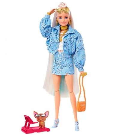 Кукла Barbie Экстра Блондинка с пучком на распущенных волосах 29 см HHN08