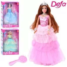 Кукла DEFA 8275 30см, расческа, 3 вида, в кор-ке
