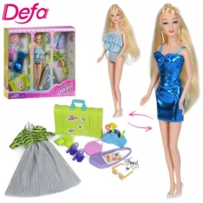 Кукла DEFA 8533 кукла с нарядами, 30см, платья, обувь, украшения, чемодан, сумки, аксессуары, в коробке, 34,5-33-5,5см Кукла DEFA 8533 кукла с нарядами, 30см, платья, обувь, украшения, чемодан, сумки, аксессуары, в коробке, 34,5-33-5,5см