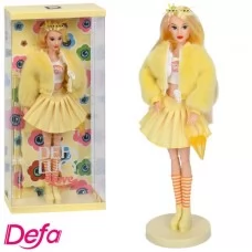 Кукла DEFA DLL3 29см, шарнирная, сумка, подставка, в кор-ке (пластик+слюда), 16-33-6,5см