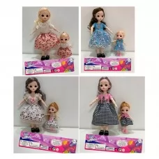 Шарнирная кукла BabyToys DJ17758 29см с дочкой 16см Шарнирная кукла BabyToys DJ17758 29см с дочкой 16см