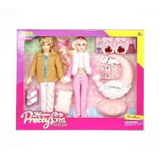 Кукла BabyToys JM28-2 семья шарнирная 2 шт 30 см Кукла BabyToys JM28-2 семья шарнирная 2 шт 30 см
