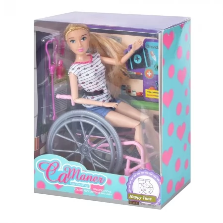 Шарнирная кукла BabyToys KQ159 с инвалидной коляской Шарнирная кукла BabyToys KQ159 с инвалидной коляской