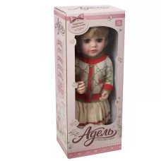 Кукла M 6462 I UA Адель, 53см, интерактивная, подвижные голова и руки, настоящая мимика/подвижные уста, 35 стихов, 4 сказки, 7 песен, говорит более 80 фраз, отвечает на вопросы, на бат-ке, в коробке, 21,5-53-16см