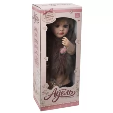 Кукла M 6465 I UA Адель, 53см, интерактивная, подвижные голова и руки, настоящая мимика/подвижные уста, 35 стихов, 4 сказки, 7 песен, говорит более 80 фраз, отвечает на вопросы, на бат-ке, в коробке, 21,5-53-16см