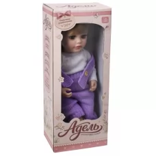 Кукла M 6468 I UA Адель, 53см, интерактивная, подвижные голова и руки, настоящая мимика/подвижные уста, 35 стихов, 4 сказки, 7 песен, говорит более 80 фраз, отвечает на вопросы, на бат-ке, в коробке, 21,5-53-16см