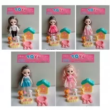 Шарнирная кукла BabyToys WS1224 15см с собачками Шарнирная кукла BabyToys WS1224 15см с собачками