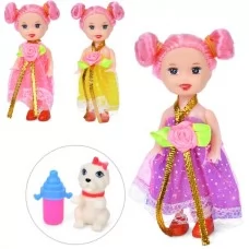 Кукла BabyToys XM2407 с собачкой 10 см, пластиковая, для девочек