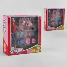 Лялька BabyToys НВ 040 А з 4 улюбленцями та аксесуарами