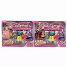 Кукла 30см с нарядами и аксессуарами FD0411 BabyToys