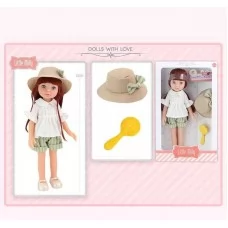 Лялька BabyToys 91099 висота 33 см з капелюшком і щіткою