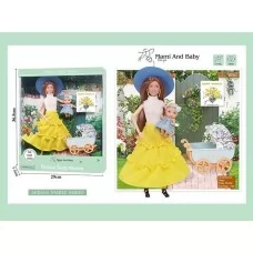 Кукла BabyToys A 790-3 Семья 30 см с аксессуарами и коляской