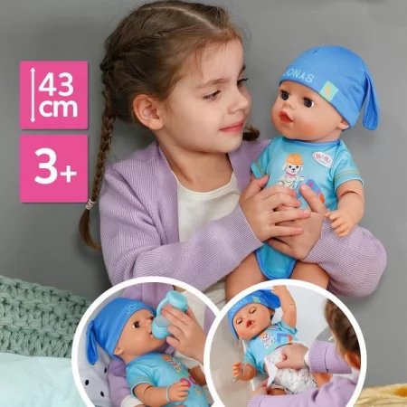 Лялька BABY BORN серії "Click and Play" – ДЖОНАС 43 см, з аксес. Лялька BABY BORN серії "Click and Play" – ДЖОНАС 43 см, з аксес.