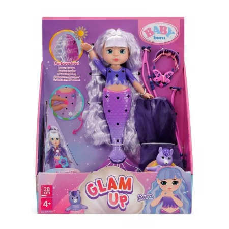 Лялька BABY BORN серії "Glam Up" – РУСАЛОНЬКА АУРА 28 см, з аксес.