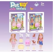 Кукла с 4 собачками и аксессуарами 14 см BabyToys L 5-9