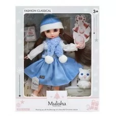 Кукла BabyToys QJ 120 A 30 см с шарфом и шапкой