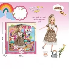 Лялька BabyToys SK 023 C 30 см з сумкою та ведмедиком