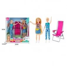 Кукла BabyToys семья 2 фигурки с креслом-шезлонгом 23 см Кукла BabyToys семья 2 фигурки с креслом-шезлонгом 23 см
