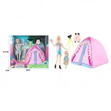 Кукла BabyToys семья с палаткой и аксессуарами 23 см Кукла BabyToys семья с палаткой и аксессуарами 23 см