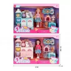 Кукла BabyToys 9910 с мебелью и аксессуарами, 14см