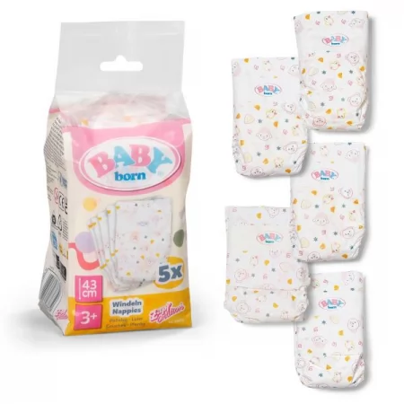 Підгузки для ляльки BABY BORN 5 шт. Підгузки для ляльки BABY BORN 5 шт.