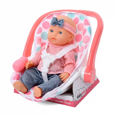 Лялька-пупс BabyToys 6980 35см з люлькою-переноскою Лялька-пупс BabyToys 6980 35см з люлькою-переноскою