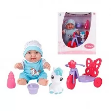 Пупс BabyToys 716 B с велосипедом 24 см