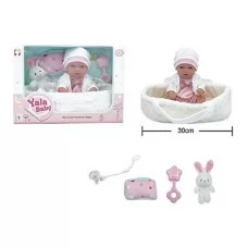 Пупс BabyToys YL 2512 гумовой 30 см с пустышкой и брязкальцем