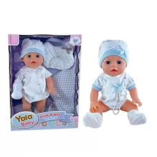 Пупс YL2335B-C 35см, п'є-пісяє, пляшечка, ковдра, в кор-ці, 26,5-36-11см
