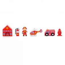 Набір для залізниці Viga Toys Пожежна станція Набір для залізниці Viga Toys Пожежна станція