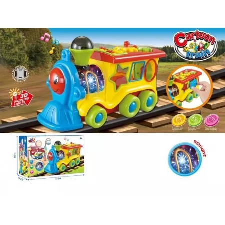 Паровозик BabyToys 3204 со звуком и светом для малышей
