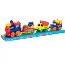 Паровоз іграшка BabyToys M 0374 їздить магнітні кріплення 8см