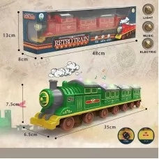 Потяг 0075 2 кольори, підсвічування, звуки, колеса вільного ходу, в коробці Потяг 0075 2 кольори, підсвічування, звуки, колеса вільного ходу, в коробці