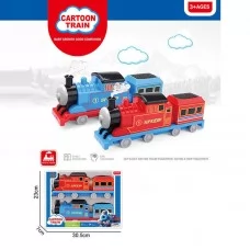 Детский поезд BabyToys 411-1 инерционный с вагонами