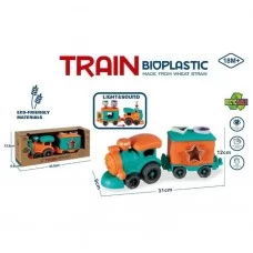 Детский поезд BabyToys 933-801 с локомотивом, сортером, светом и звуком