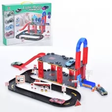 Гараж игрушечный BabyToys 0908-75A с 4 машинками со звуком и светом Гараж игрушечный BabyToys 0908-75A с 4 машинками со звуком и светом