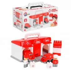  Гараж 1867 "Technok Toys", “Пошта”, 2 машинки, запускач, 2 ігрові фігурки, в коробці