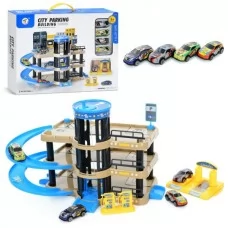 Гараж BabyToys P9788A-1 с 4 машинками, 3 уровня Гараж BabyToys P9788A-1 с 4 машинками, 3 уровня