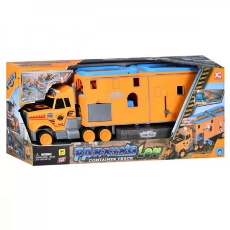 Гараж XG879-120 2в1(трейлер 59см), транспорт, 1:64, звук, світло, дорожні знаки, на бат(табл), в кор-ці