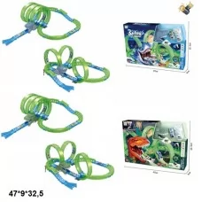 Автотрек BabyToys 6688 акула динозавр люминесцентный с машинкой