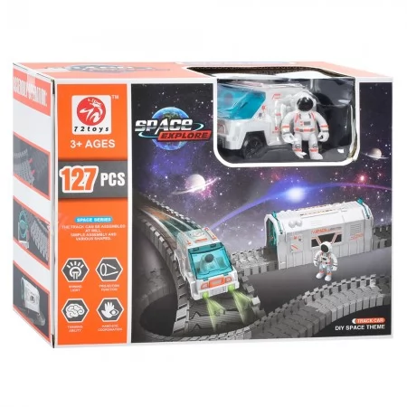 Автотрек BabyToys 7501 со светом 127 деталей Автотрек BabyToys 7501 со светом 127 деталей
