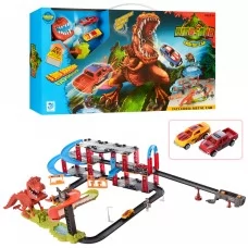 Автотрек BabyToys 8899-93 з динозаврами та звуком, 2 машинки