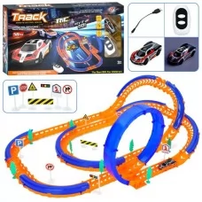 Трек FT-69 458см/78-54-26см, машина (8см, р/к2,4G, акум, USBзарядный, свет), дорожные знаки, 58дет, в кор-ке, 48-27-7см
