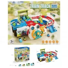 Автотрек BabyToys T922A зі звуком і підсвіткою, 4 поїзди Автотрек BabyToys T922A зі звуком і підсвіткою, 4 поїзди