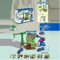 Автотрек BabyToys ZX 862 A с краном и 4 машинками