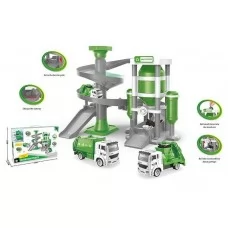 Автотрек BabyToys СМ 559-88 со светом и звуком, 2 машинки