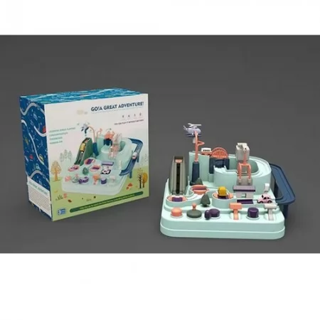 Автотрек BabyToys T101F-1 с машинками и вертолетом Автотрек BabyToys T101F-1 с машинками и вертолетом