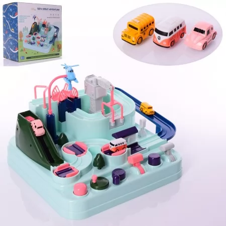 Автотрек BabyToys T101F-1 с машинками и вертолетом