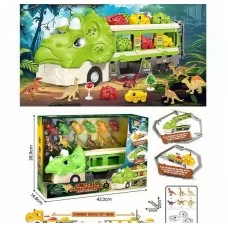 Автотрек BabyToys HS 8013 C с 6 машинками и динозаврами, звук